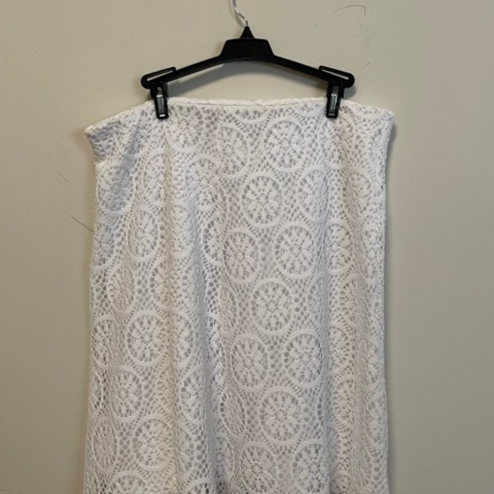 White Eyelet Skirt Sz XL